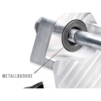 PZ CNC Motorhalter mit Teilegutachten u. Kettenführung Simson S51 Silber