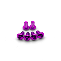 Schraubenset  für Sichtfenster 6tlg. M5 Linsenkopf Violett