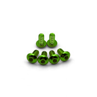 Schraubenset  für Sichtfenster 6tlg. M5 Linsenkopf Grün
