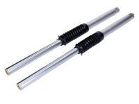 Telegabelholm Satz silber mit Faltenbalg für Simson S50, S51, S53, S70, S83