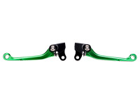 Bremshebel Kupplungshebel Set Schmitt Handanker CNC Aluminium schwarz-grün für Simson S50, S51, S53, KR51/2, SR50, SR80