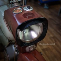 Scheinwerferring mit Schirm, schwarz, Schwalbe KR51/1, KR51/2, SR4-