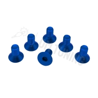 Schraubenset  für Sichtfenster 6tlg. M5 Senkkopf Blau